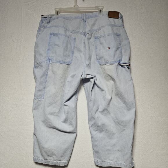 Vintage Y2K Tommy Hilfiger Jeans Womens Plus SZ 22 crop Baggy Skater Boxy - Picture 3 of 8